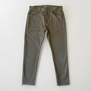 Alex Crane Pants 33 Dark Khaki Cotton Straight Leg Minimalist Chino New York